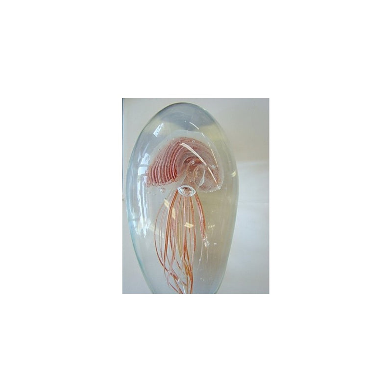 Hand Blown Glass Coral Glow in the Dark Jellyfish