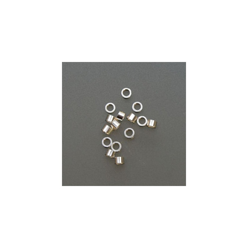 Sterling Silver Mini Tube Crimp Beads, 1 X 1.30 Millimeters, Pack Of 100 | BDS-117.06
