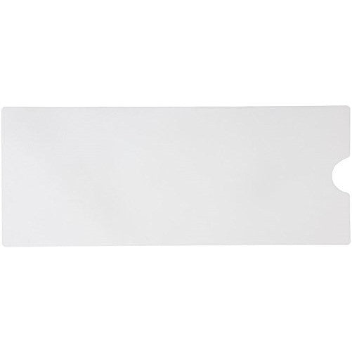 Safe Way Traction 16" X 40" White Adhesive Vinyl Anti Slip Non Skid Safety Bath Mat with Drain Cut Out
