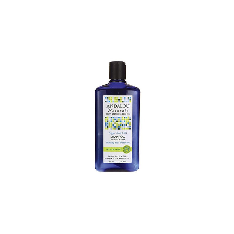 Andalou Naturals Argan Stem Cell Age Defying Shampoo, 11.5 Ounce, Thinning Hair Conditioner Helps Strengthen & Smooth Hair