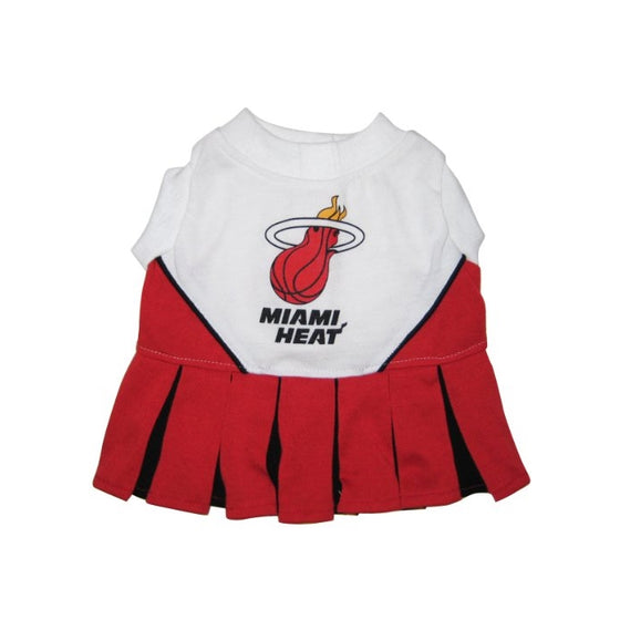 Pets First NBA Miami Heat Dog Cheerleader Dress, X-Small