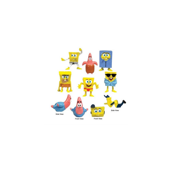 Spongebob and Patrick Mini Figures Set of 8 (Cake toppers or Party Favors)