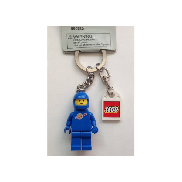 Lego Classic Space Blue Figure Key Chain with Lego Logo Tile