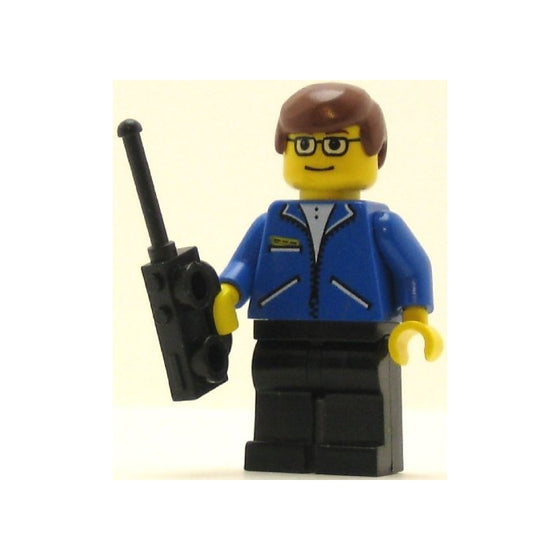 Lego Spider-Man Minifigure: Peter Parker with Yellow Face and 2-Way Radio