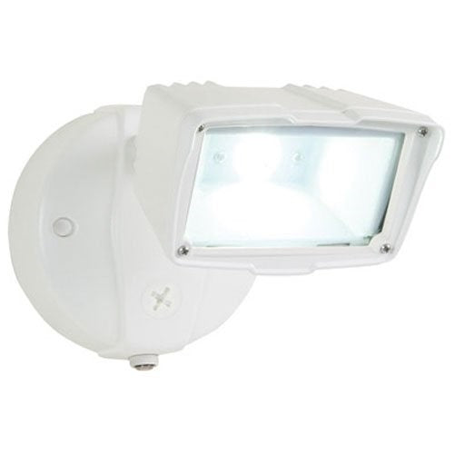 All-Pro FSS1530LPCW Dusk to Dawn Single Head Floodlight, Small, White