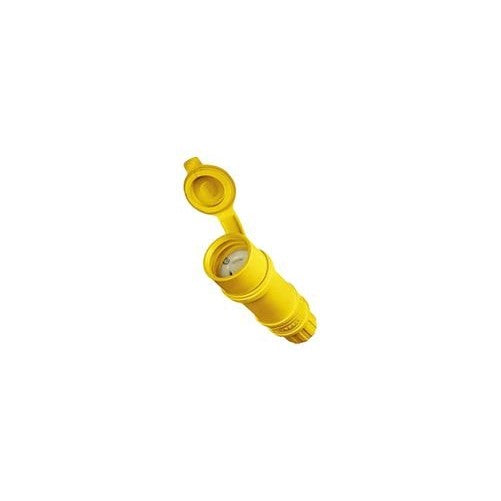 Hubbell HBL25W47 Locking Watertight Elastogrip Connector, 15 amp, 125V, L5-15R