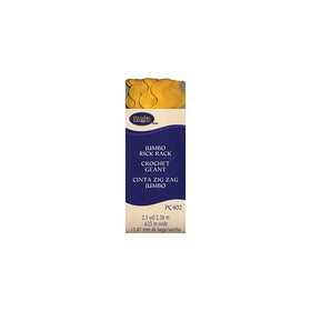 Wrights 5/8 by 2-1/2-Yard Rickrack Quilting Supplies, Jumbo, Yellow