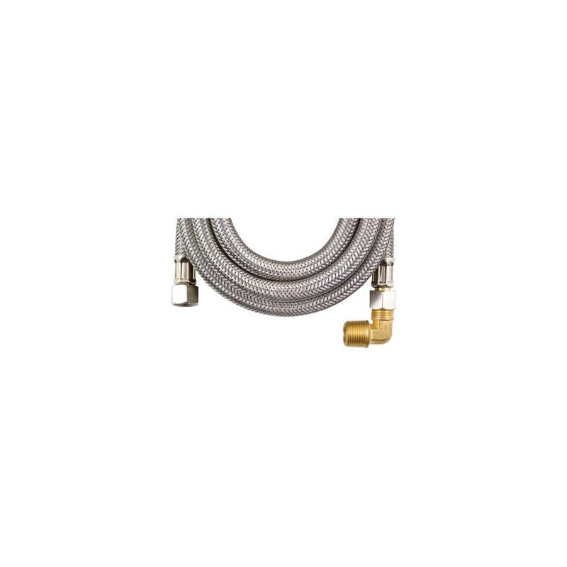 Certified Appliance Accessories Braided Stainless Steel Dishwasher Connector with Elbow, 10ft