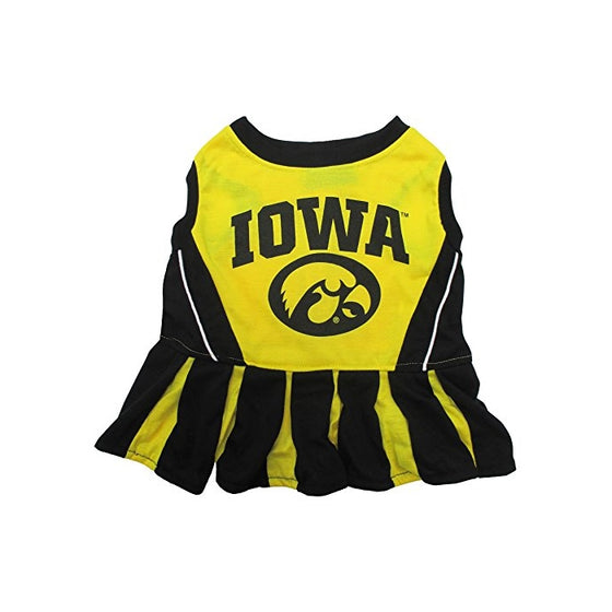 Pets First Collegiate University of Iowa Hawkeyes Dog Cheerleader Dress, Medium