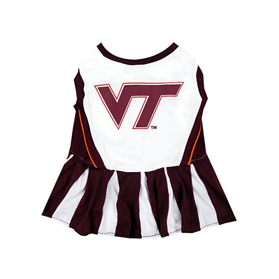 Pets First Collegiate Virginia Tech Dog Cheerleader Dress, X-Small