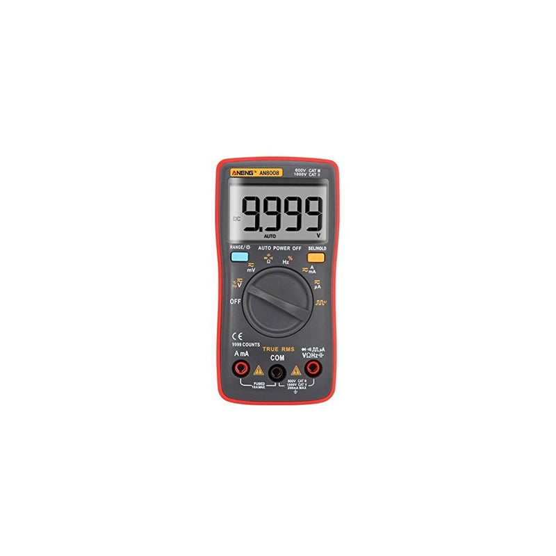 Alloet AN8008 True-RMS Digital Multimeter Square Wave Voltage Ammeter MAX Display 9999 Counts Auto/Manual Ranges True RMS