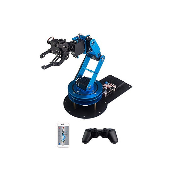 LewanSoul LeArm 6DOF Full Metal Robotic Arm with Servo, Controller, Wireless Handle, Free PC Software and APP, Video Tutorials for Arduino Starter
