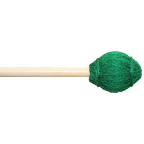 Mike Balter 12B Ensemble Series Medium Marimba Mallets with Birch Handles, Hard Green