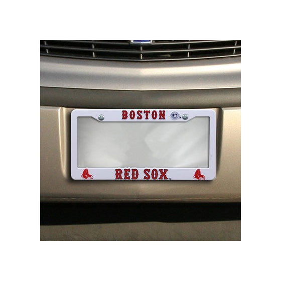 Boston Red Sox White License Plate Frame