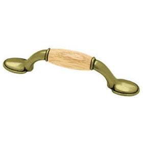 BRAINERD P50010V-ABO-C7 3 Oak Insert Spoon Foot Cabinet Hardware Handle Pull