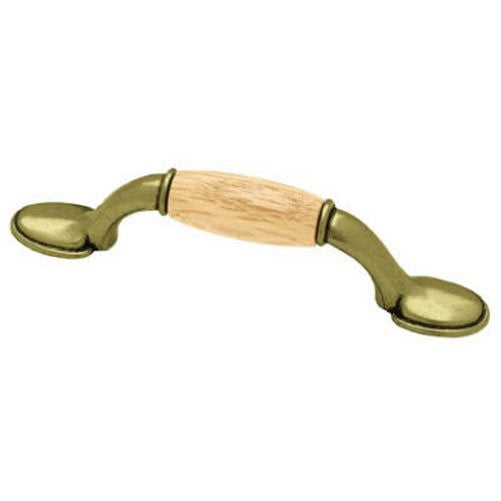 BRAINERD P50010V-ABO-C7 3 Oak Insert Spoon Foot Cabinet Hardware Handle Pull