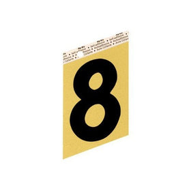 Hy-Ko GG-25/8 3.5" Black & Gold #8 Self-Adhesive Aluminum Number