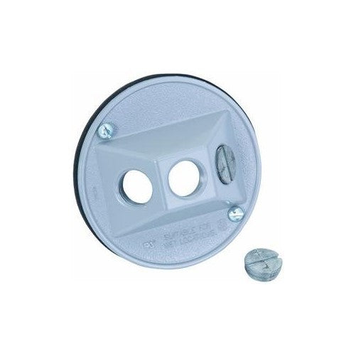 Do it Weatherproof Electrical Cover, GRAY OUTDOOR ROUND COVER