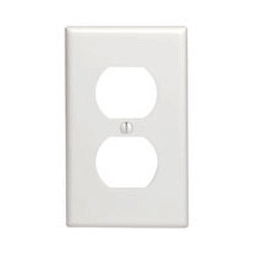 Leviton 88003-WMP 10 pack 1 Gang Wallplates, Duplex Receptacle, White