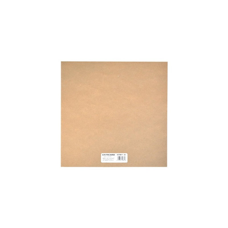 Grafix Medium Weight Chipboard Sheets, 12-Inch by 12-Inch, Natural, 25-Pack