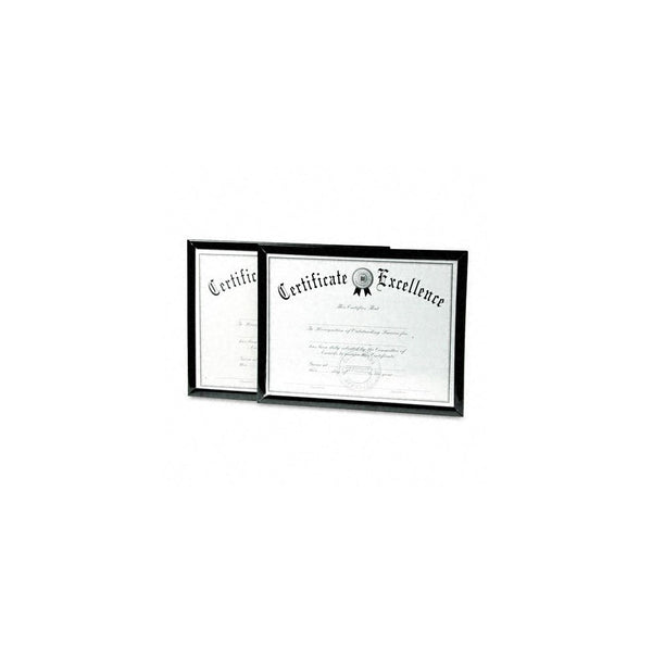 DAX Value U-Channel Document Frames with Certificates, 8.5 x 11 Inches, Black, Set of 2 (N17000NTP)