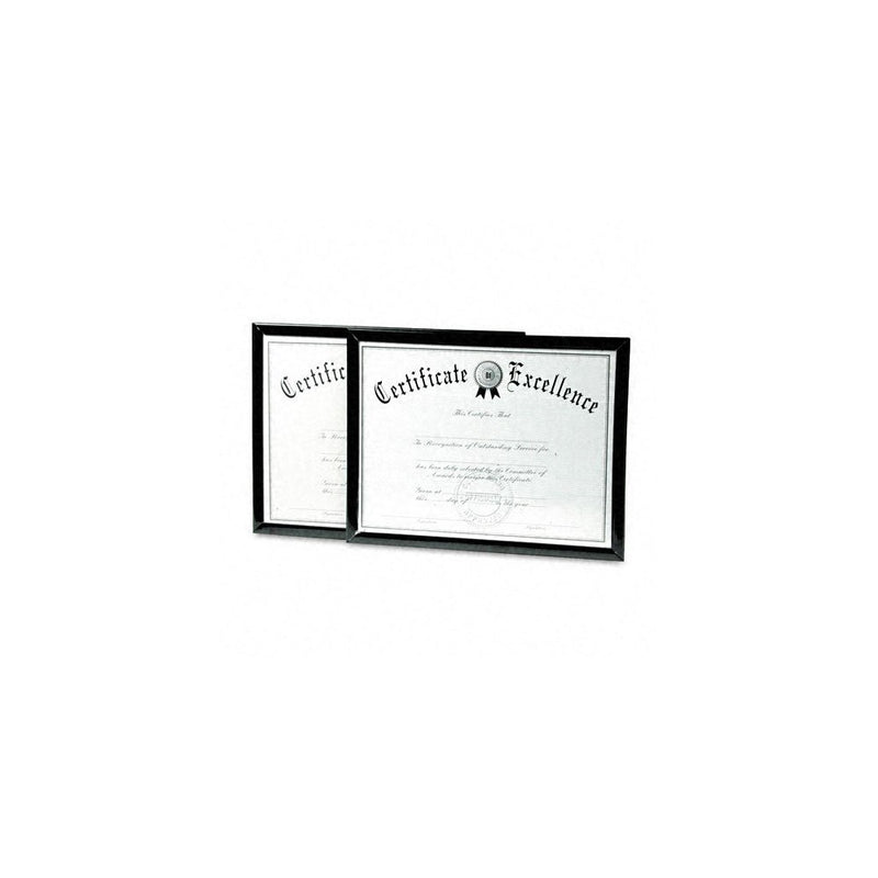 DAX Value U-Channel Document Frames with Certificates, 8.5 x 11 Inches, Black, Set of 2 (N17000NTP)