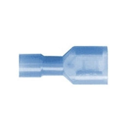 Female .250" Fully Insulated Quick Disconnect Terminal 100pcs 14-16ga (Blue)