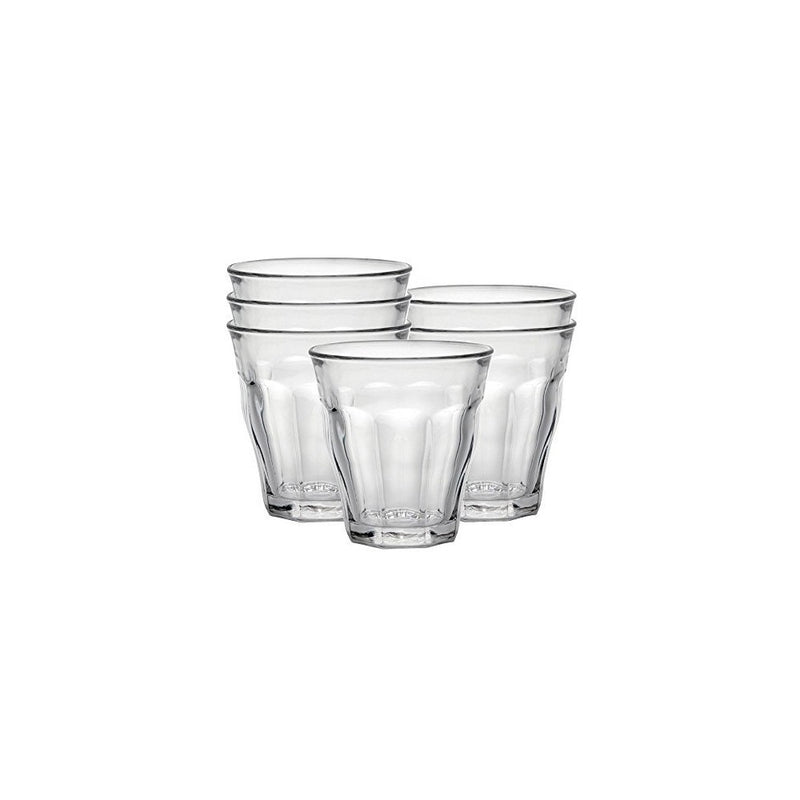 Duralex Made In France Picardie Clear Tumbler, Set of 6, 4-5/8 ounce