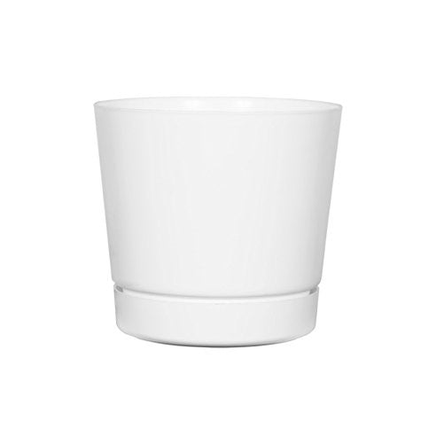 Full Depth Round Cylinder Pot, White, 6-Inch