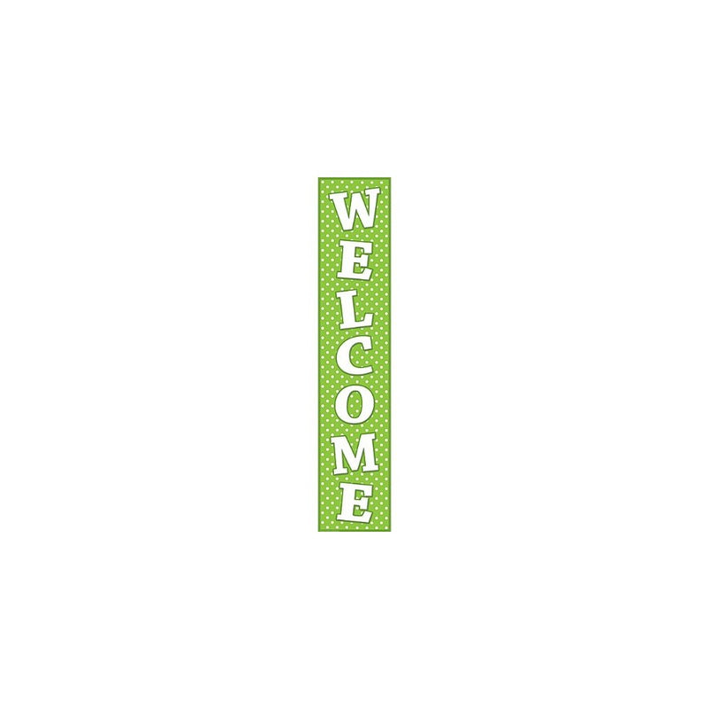 Teacher Created Resources Polka Dots Welcome Banner, Lime (4854)