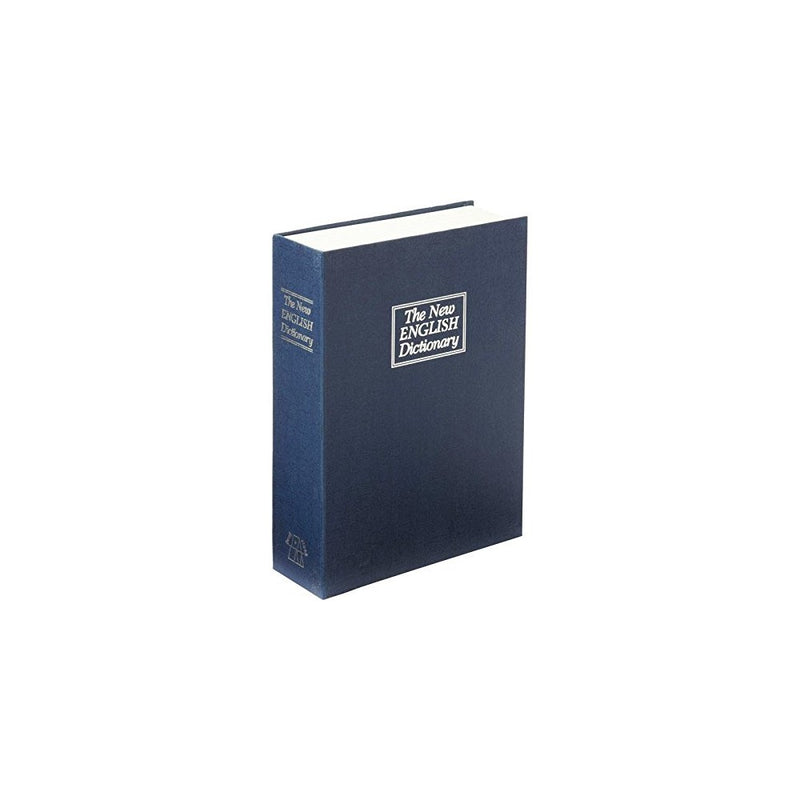 Trademark Home Dictionary Diversion Book Safe with Key Lock, Metal, Dark Blue - Full Size