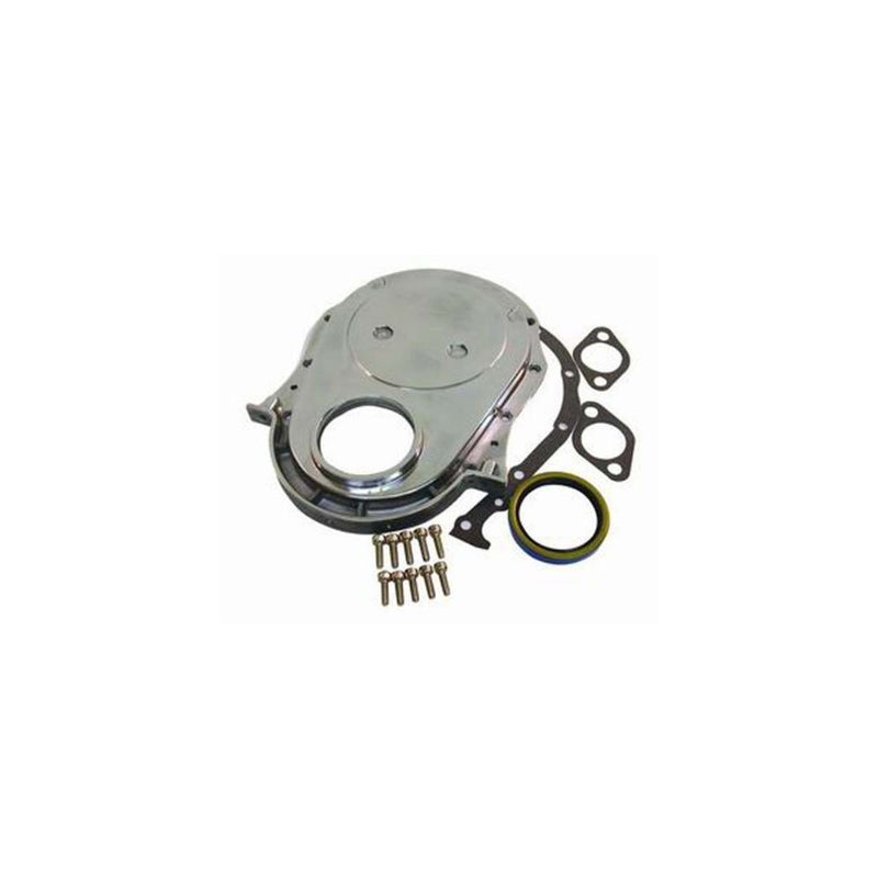 Racing Power Company R8422 Polished Aluminum Timing Chain Cover for Big Block Chevy