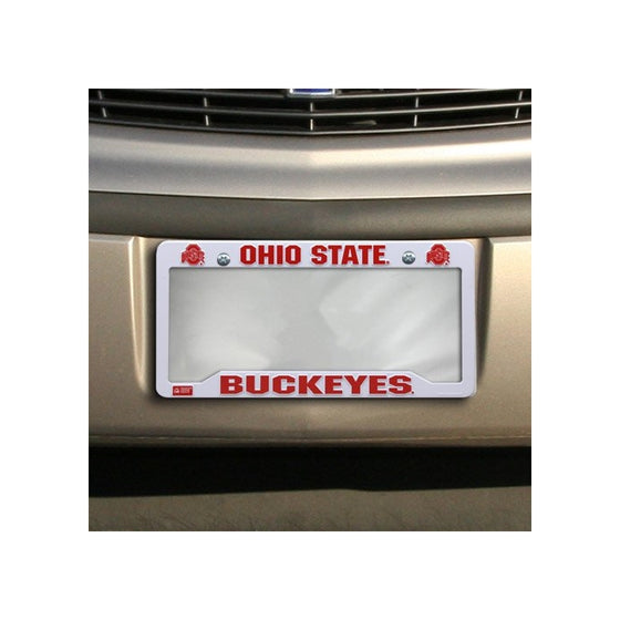 Ohio State Buckeyes Plastic License Plate Frame Tag Holder