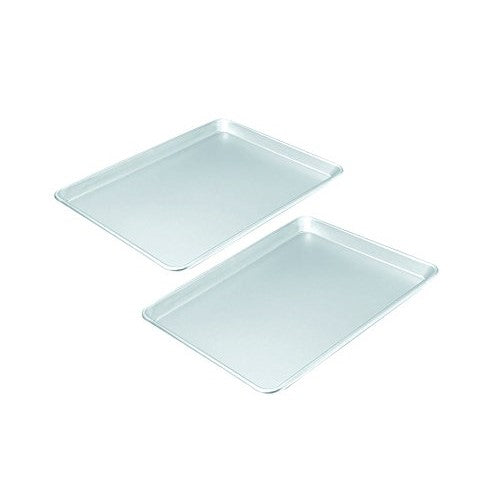 Chicago Metallic Commercial II Traditional Uncoated 16-3/4 by 12-Inch Jelly-Roll Pan, Set of 2