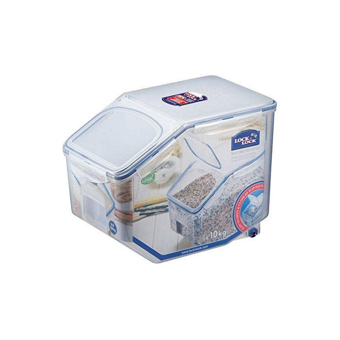 LOCK & LOCK Bulk Storage Bins Food Storage Container with Wheels 405.77-oz / 50.72-cup