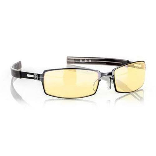 Gunnar Optiks PPK-00101 PPK Full Rim Advanced Video Gaming Glasses with Headset Compatibility and Amber Lens Tint, Gloss Onyx Frame Finish