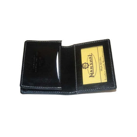 1 X 100% Leather Business Card Holder Black #96-70 by Marshal