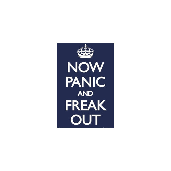 Now Panic and Freak Out Poster 24x36 UK England 33566 Poster Print, 24x36