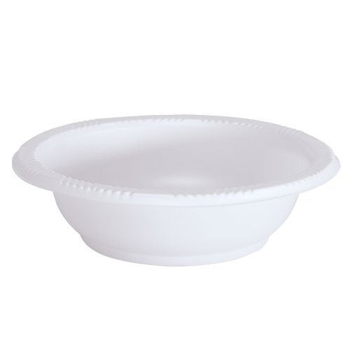 Party Dimensions 100 Count Disposable Plastic Bowls, 5 oz., White