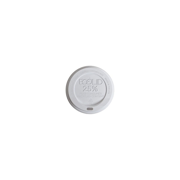 Eco-Products EcoLid 25% Recycled Content Hot Cup Lids, Fits 10 to 20 oz Hot Cups, White, Case of 1000 (EP-HL16-WR)