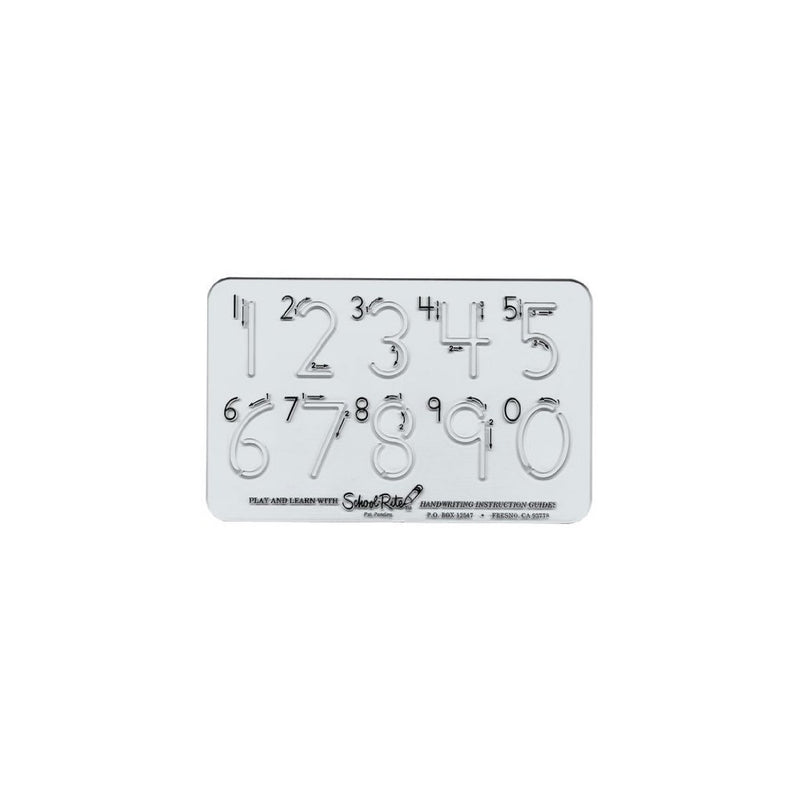 School-Rite Number Templates, Plastic Writing Aide Number Stencil Set, Basic Number Set
