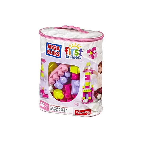 Mega Bloks First Builders Big Building Bag, 80-Piece (Pink)