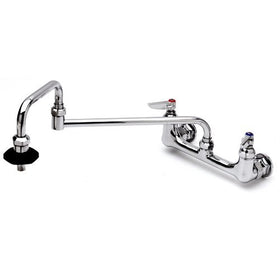 T&S Brass B-0597 Wall Mount 8-Inch Centers 18-Inch Double Joint Nozzle Insulated On-Off Control Pot Filler