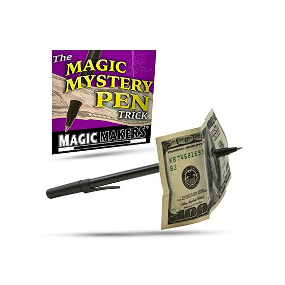 Magic Makers Magic Mystery Pen Trick - Pen Through Dollar Magic Trick