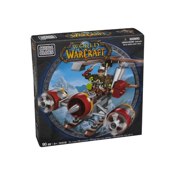 Mega Bloks World of Warcraft Flying Machine and Flint (Alliance Gnome Rogue)