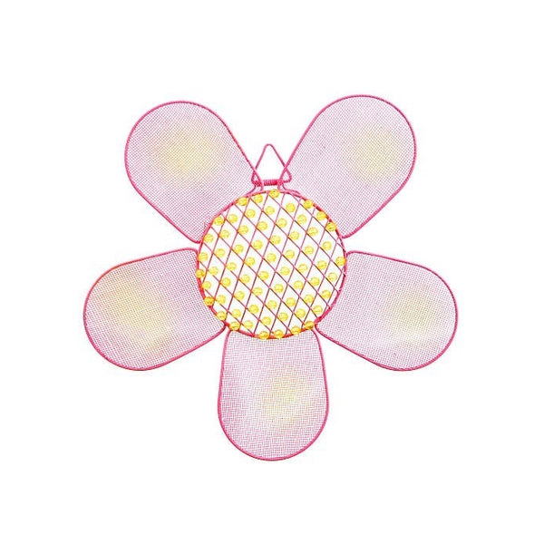 Little Boutique Bling Wall Art Pink Flower