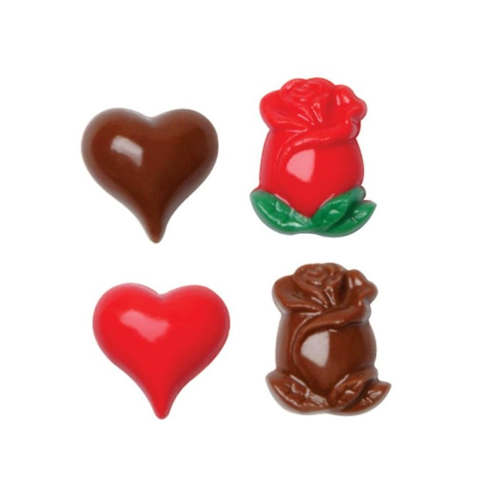 Make N' Mold 0159 Dress My Cupcake Rose and Heart Minis Candy Mold