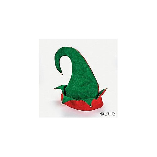 Set of 3 Felt Elf Hats with Jingle Bells