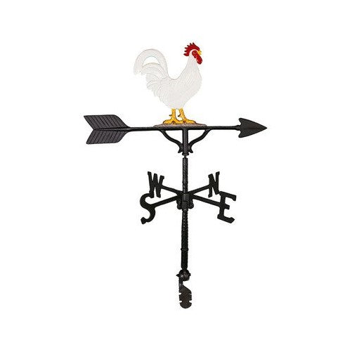 Montague Metal Products 32-Inch Weathervane with Color Rooster Ornament