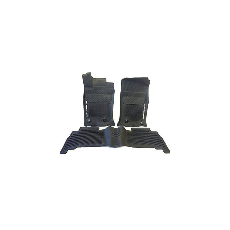Genuine Toyota Accessories PT9088916002 Front and Rear All-Weather Floor Mat - (Black), Set of 3